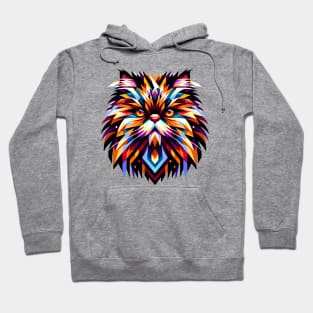 Persian Cat: Geometric Kaleidoscope Vision Hoodie